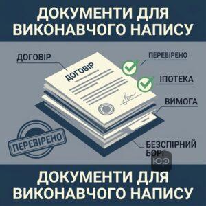 Документи для виконавчого напису нотаріуса та перевірка безспірності