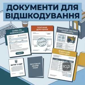 Перелік документів для отримання компенсації за генератор ОСББ від міської ради