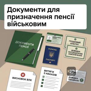 Перелік документів для подання заяви на військову пенсію до Пенсійного фонду України