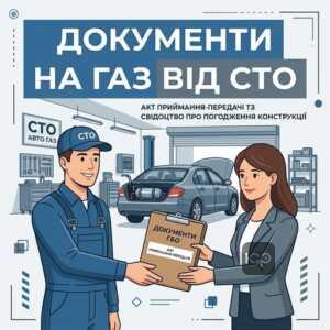 Документи від СТО для реєстрації ГБО акт приймання-передачі