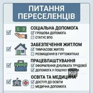 Права внутрішньо переміщених осіб та допомога переселенцям