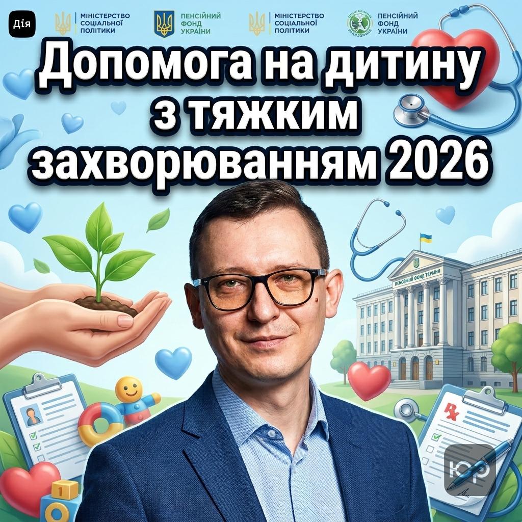 Допомога на дитину з тяжким захворюванням без інвалідності 2026