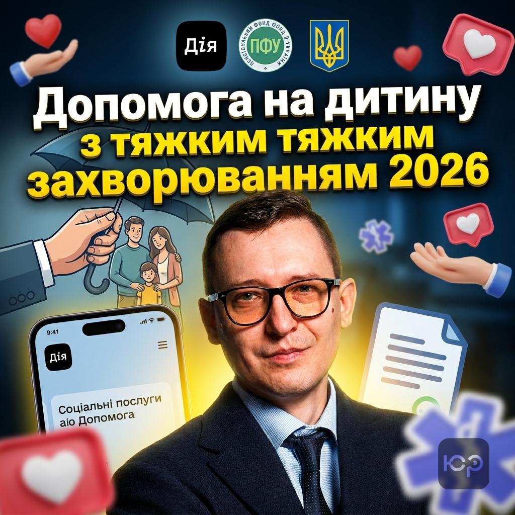 Допомога на дитину з тяжким захворюванням без інвалідності 2026