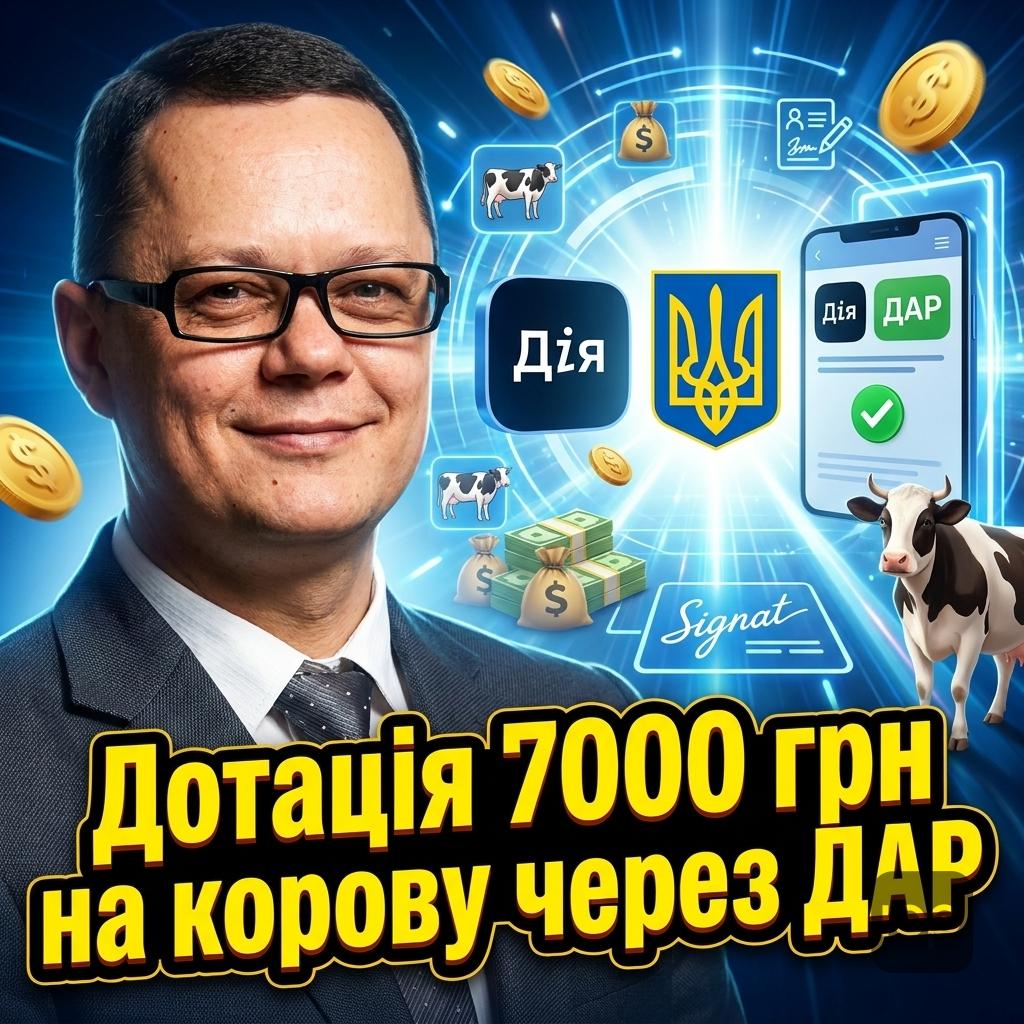 Як отримати 7000 грн дотації за утримання корів через ДАР