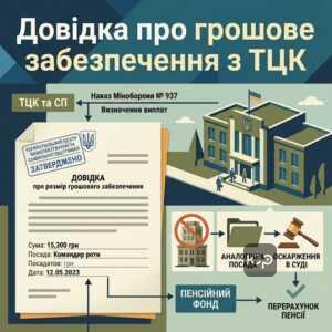 Процедура отримання довідки про грошове забезпечення військового через ТЦК та СП для перерахунку пенсії