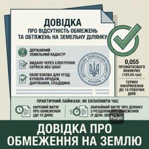 Отримання довідки про відсутність обмежень та обтяжень на земельну ділянку