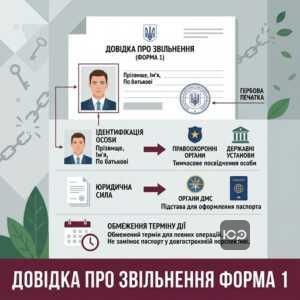 довідка про звільнення замість паспорта для ідентифікації особи