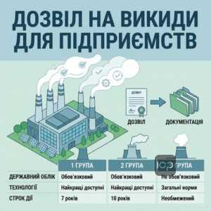 Дозвіл на шкідливі викиди в атмосферне повітря для підприємств різних груп