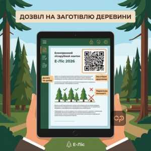 Електронний лісорубний квиток дозвіл на заготівлю деревини Е-Ліс 2026