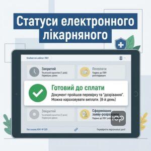 Статус електронного лікарняного в кабінеті ПФУ 2026