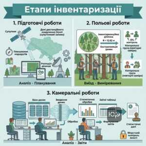 Етапи проведення інвентаризації лісів в Україні