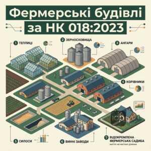 Перелік сільськогосподарських будівель за класифікатором НК 018:2023 для фермерських господарств