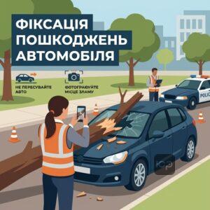 Как правильно зафиксировать повреждения авто для возмещения убытков от падения дерева