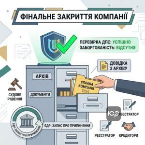 Проходження перевірок ДПС та державна реєстрація припинення юридичної особи
