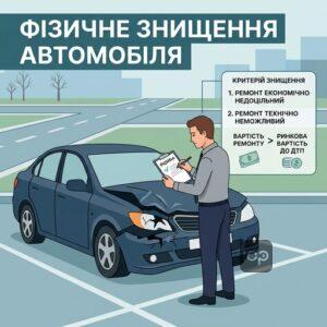 Оцінка вартості ремонту та визнання автомобіля знищеним після ДТП