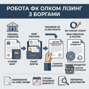 ФК Олком Лізинг як новий кредитор та фактор боргу за кредитом МФО