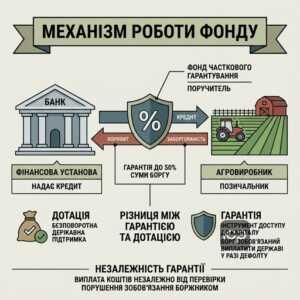 Фонд часткового гарантування кредитів у сільському господарстві як поручитель перед банком