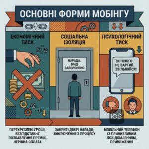Різні форми мобінгу на робочому місці психологічний та економічний тиск