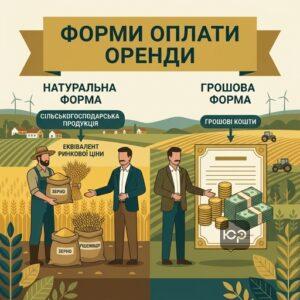 Грошова та натуральна форми орендної плати за користування земельною ділянкою
