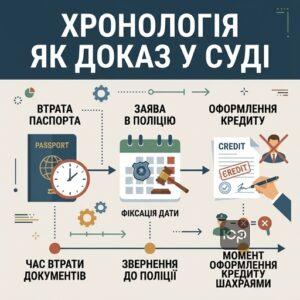 Доведення недійсності кредиту на вкрадений паспорт через хронологію подій та заяву в поліцію