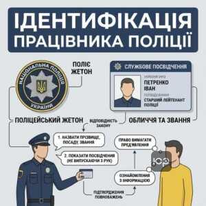 Правила ідентифікації поліцейського при затриманні та перевірці документів