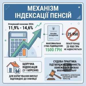 Індексація пенсій та обмеження компенсаційних виплат у 2026 році