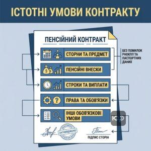 Істотні умови пенсійного контракту з недержавним пенсійним фондом