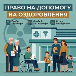 Перелік осіб які мають право на щорічну допомогу на оздоровлення чорнобильцям у 2026 році