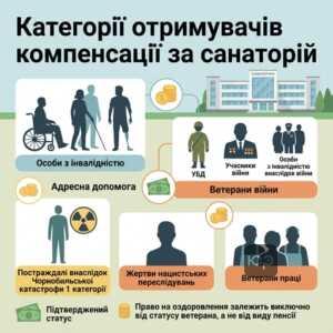 Хто має право на грошову компенсацію за санаторно-курортне лікування особам з інвалідністю та ветеранам
