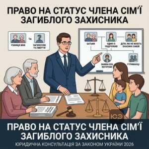 Хто має право на статус члена сім’ї загиблого захисника згідно із законом України 2026