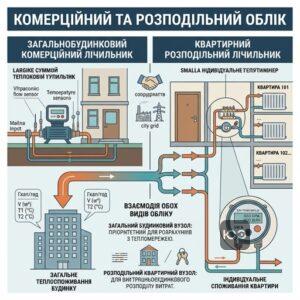 Порівняння загальнобудинкового комерційного та квартирного розподільного лічильників тепла