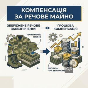Грошова компенсація за речове забезпечення військовослужбовців ЗСУ при звільненні