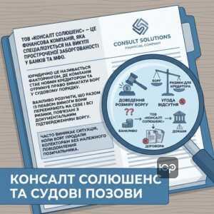 ТОВ Консалт Солюшенс суд та захист прав позичальника