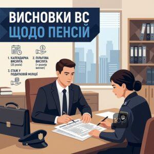 Консультація адвоката щодо пенсії поліції за вислугу років