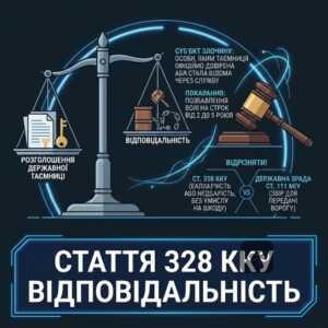 Кримінальна відповідальність за статтею 328 ККУ розголошення державної таємниці та покарання