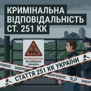 Кримінальна відповідальність за статтею 251 КК України та порушення ветеринарних правил