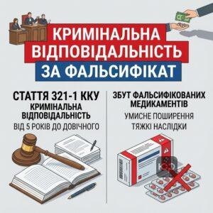 Кримінальна відповідальність за збут фальсифікованих медикаментів за ККУ