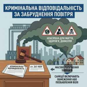 Кримінальна відповідальність за забруднення атмосферного повітря за ст. 241 ККУ