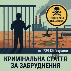 Кримінальна відповідальність за статтею 239 КК України забруднення земель