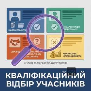 Кваліфікаційний відбір закупівлі на першому етапі торгів