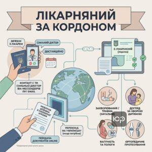 Оформлення українського е-лікарняного під час перебування працівника за кордоном