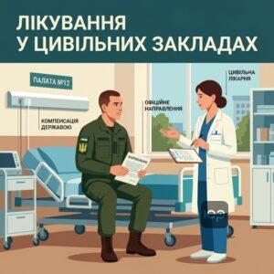 Лікування військовослужбовців у цивільних закладах охорони здоров'я за направленням