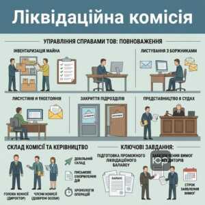 Ролі та повноваження ліквідаційної комісії при добровільна ліквідація ТОВ