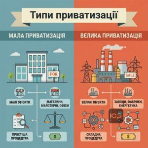 Відмінності між малою та великою приватизацією