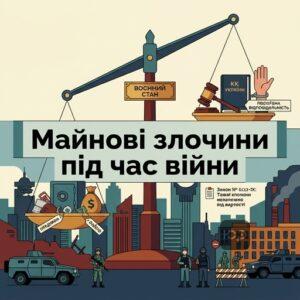 Кримінальна відповідальність за крадіжку та інші майнові злочини під час війни