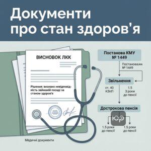 Медичний висновок ЛКК для звільнення та пенсії за станом здоров'я
