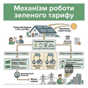 Схема передачі енергії від СЕС у мережу