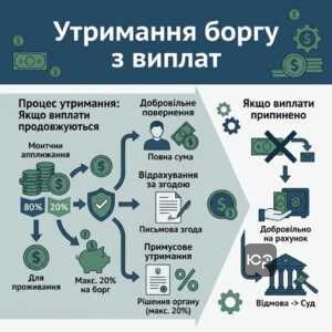 Механізм утримання 20 відсотків із соціальної допомоги в рахунок боргу