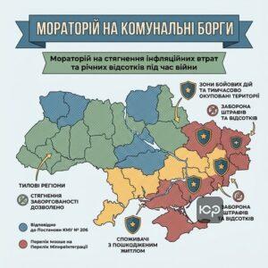 Мораторій на стягнення інфляційних втрат комунальні послуги та річних відсотків під час війни