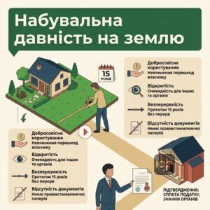 Оформлення права власності на земельну ділянку за набувальною давністю